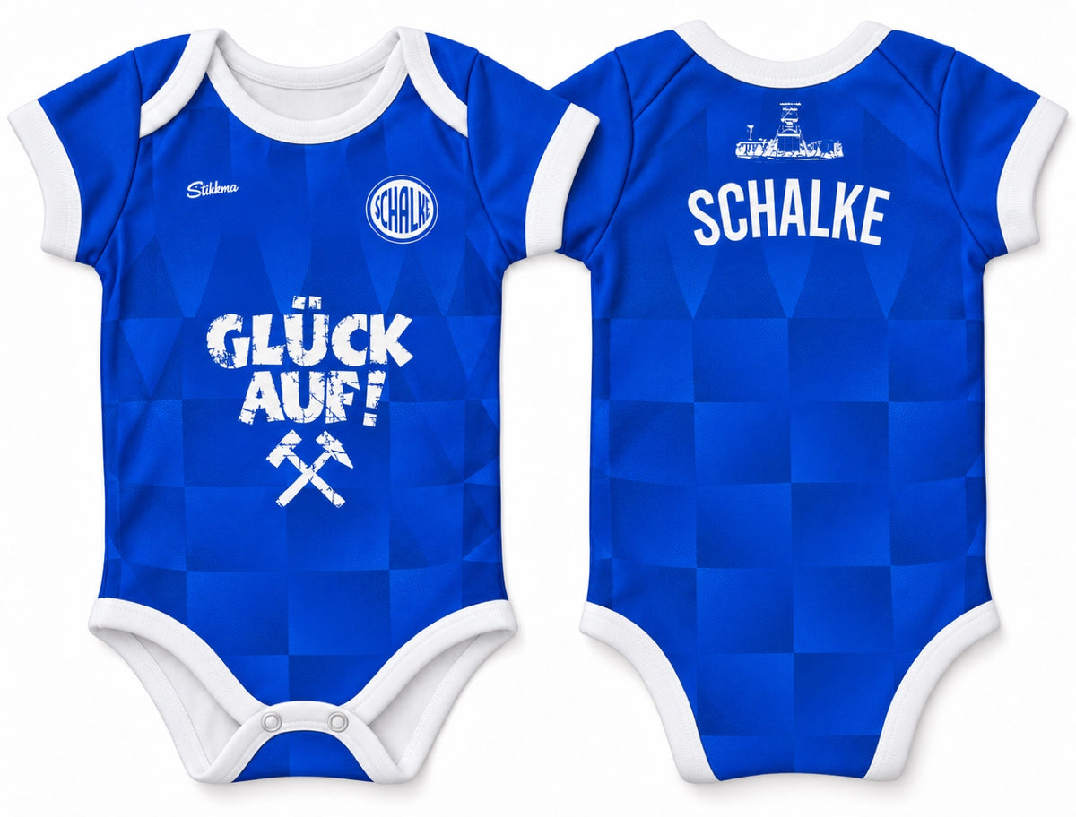 Schalke Baby Body 26/27 Heim inkl. Name und Nummer (Druck)