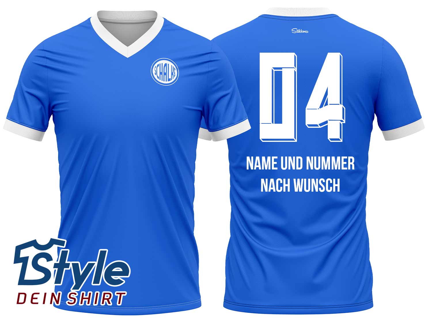Schalke Retro Fan-Trikot inkl. Name und Nummer (Druck)