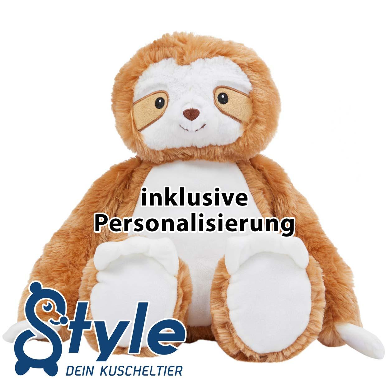 Kuscheltier Faultier -inklusive kostenloser Personalisierung (Bestickung)