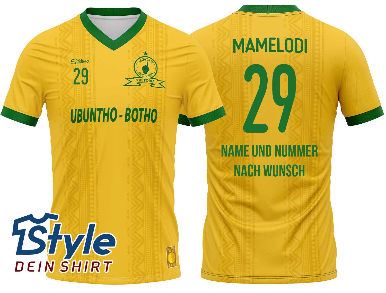 Mamelodi Fan-Trikot für Klub-WM 2025 inkl. Name und Nummer (Druck)