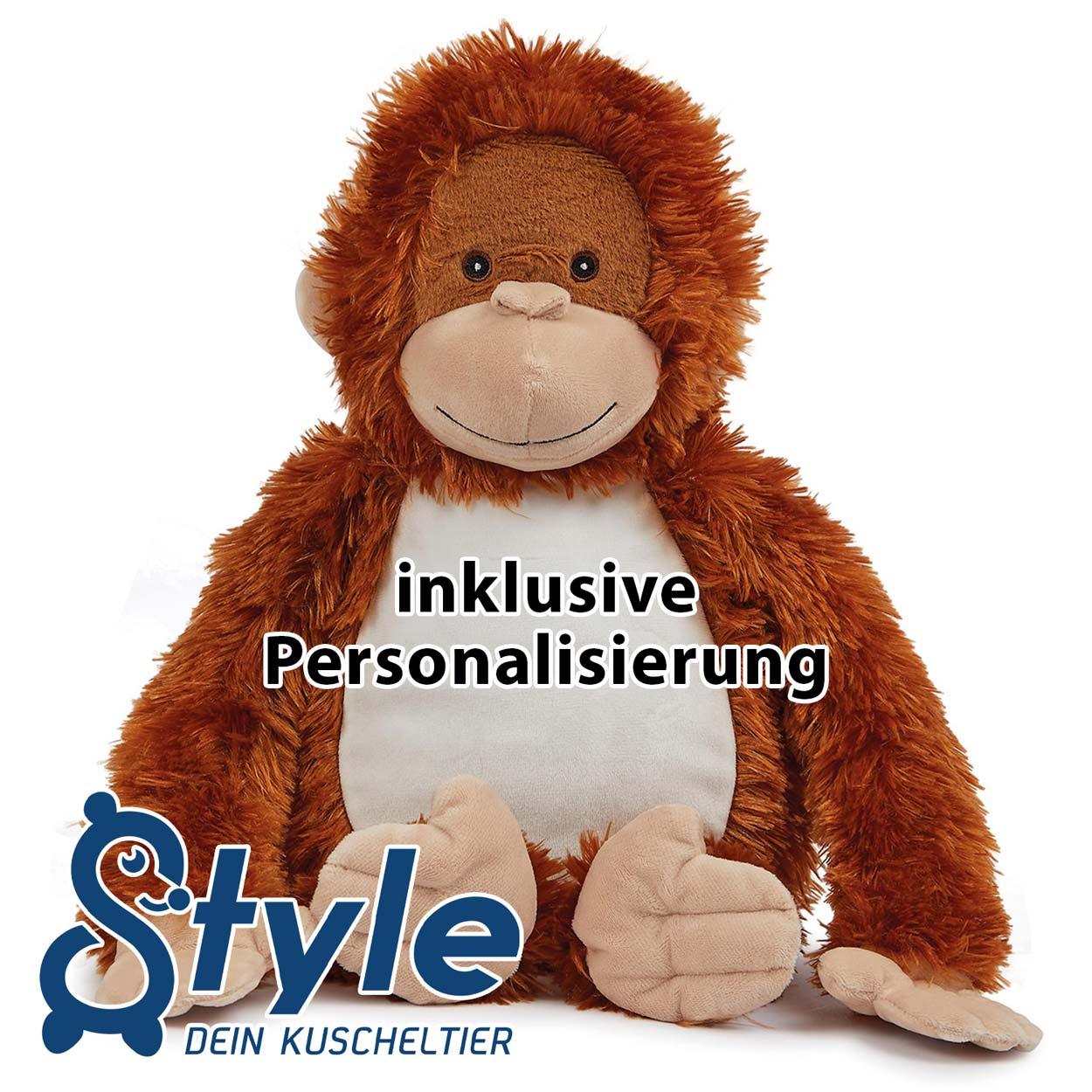 Kuscheltier Orang Utan -inklusive kostenloser Personalisierung (Bestickung)