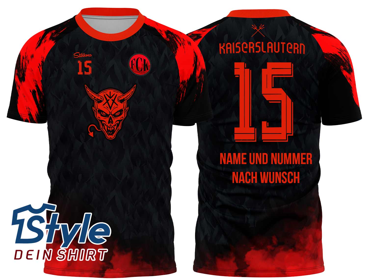 Kaiserslautern Fan-Trikot "Hell Edition"inkl. Name und Nummer (Druck)