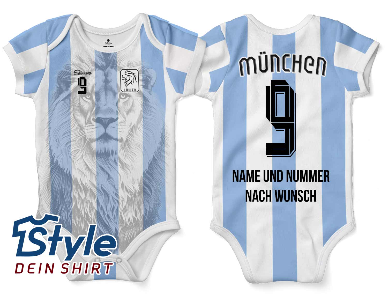 München Bio-Baumwolle Baby Body Heim 2025/26 inkl. Name und Nummer (Druck)