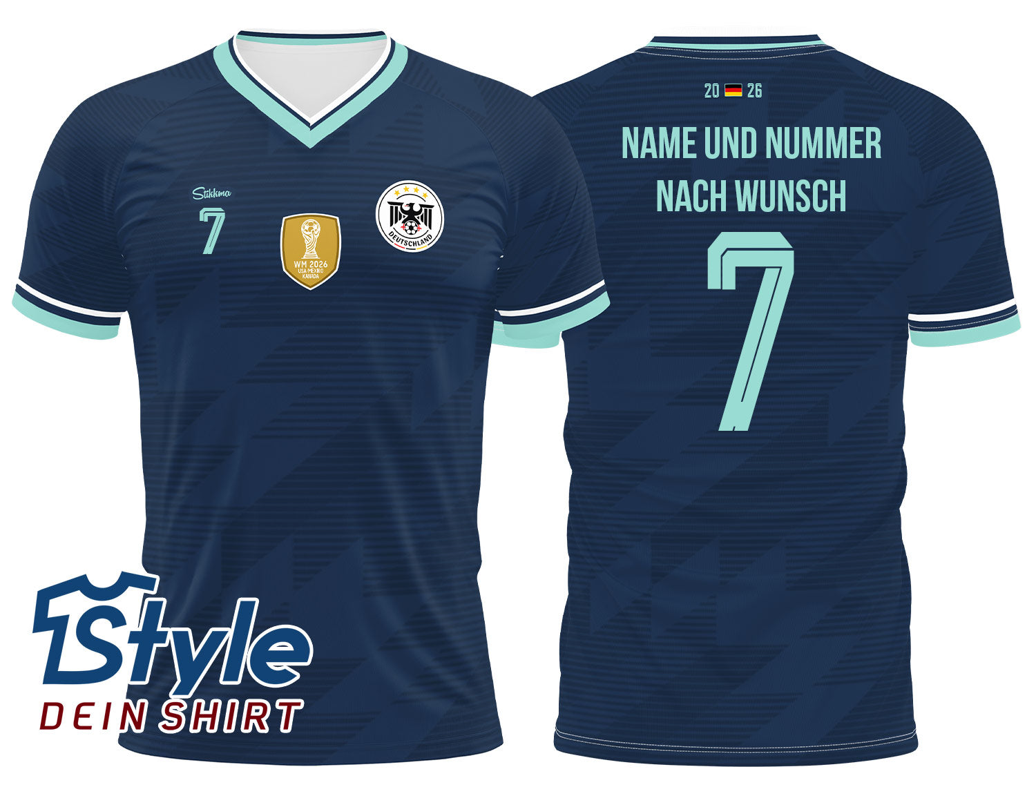 Deutschland WM 2026 Fan-Trikot Away inkl. Name und Nummer (Druck)