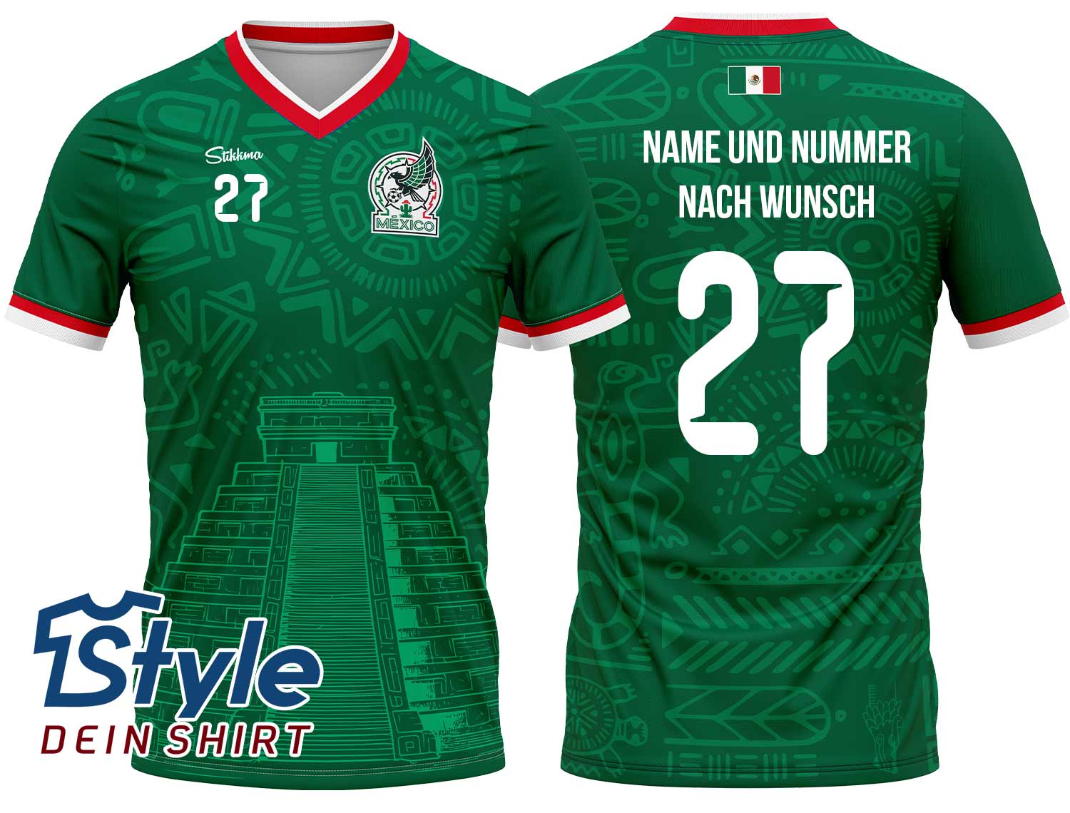 Mexiko WM 2026 Fan-Trikot Heim inkl. Name und Nummer (Druck)