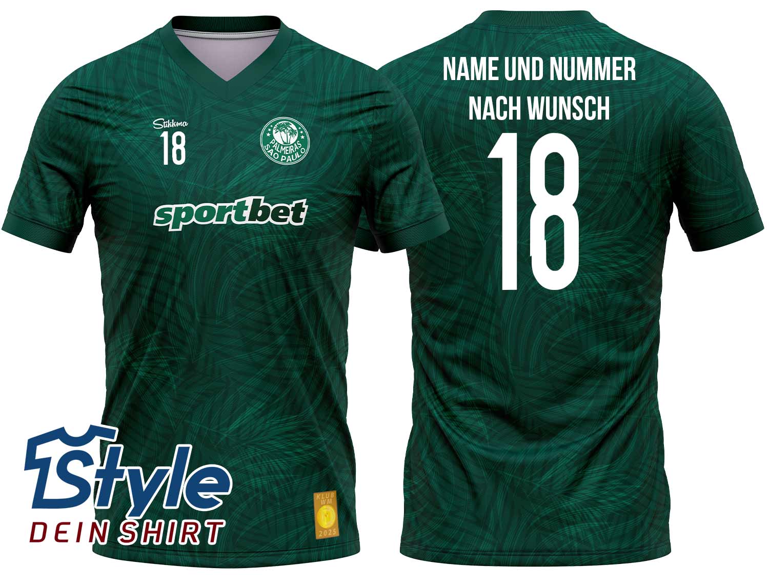 Palmeiras Fan-Trikot für Klub-WM 2025 inkl. Name und Nummer (Druck)