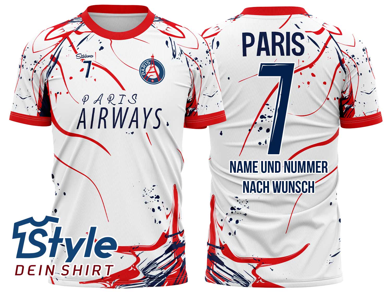Paris Fan-Trikot für Klub WM 2025 inkl. Name und Nummer (Druck)
