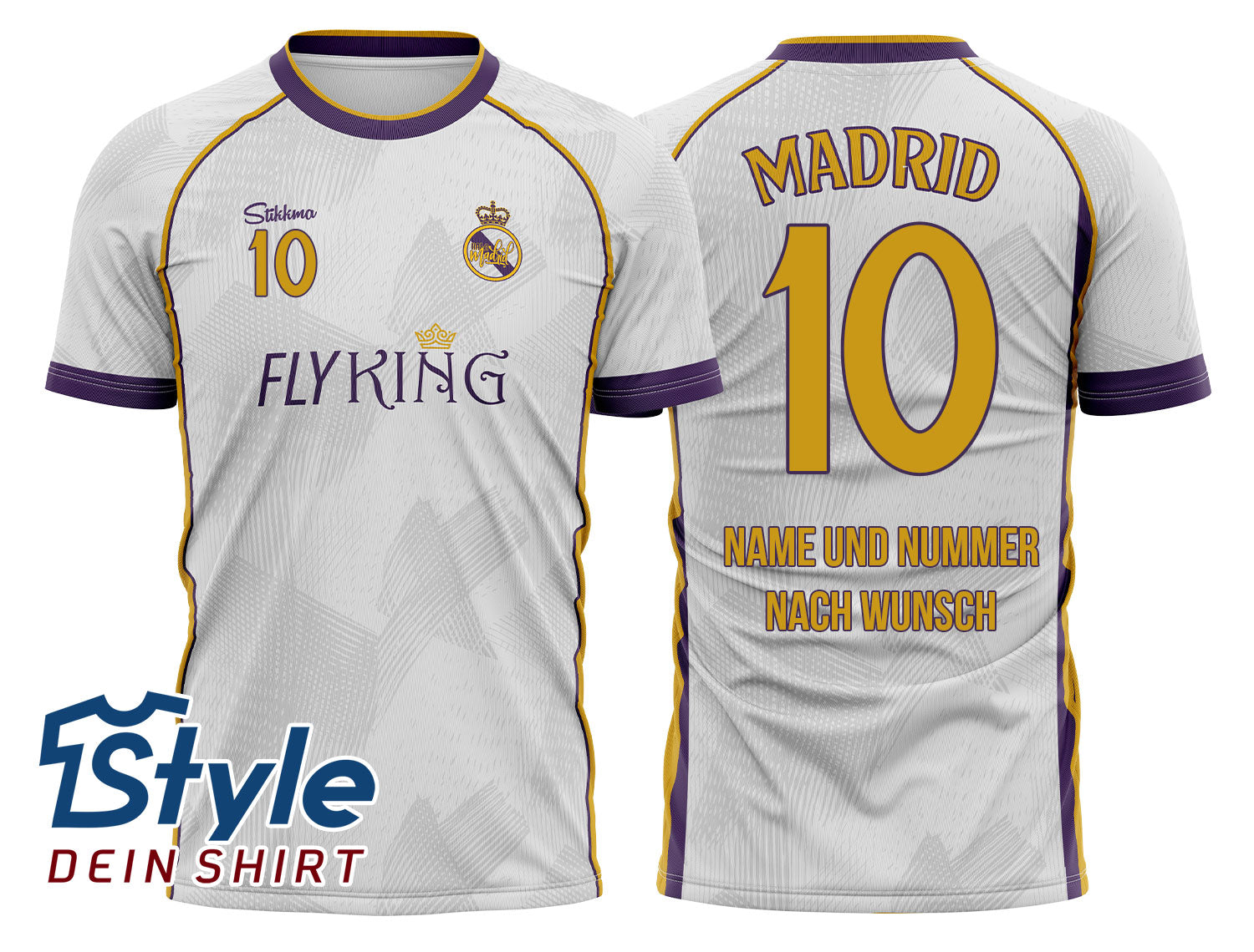 Madrid Fan-Trikot inkl. Name und Nummer (Druck)