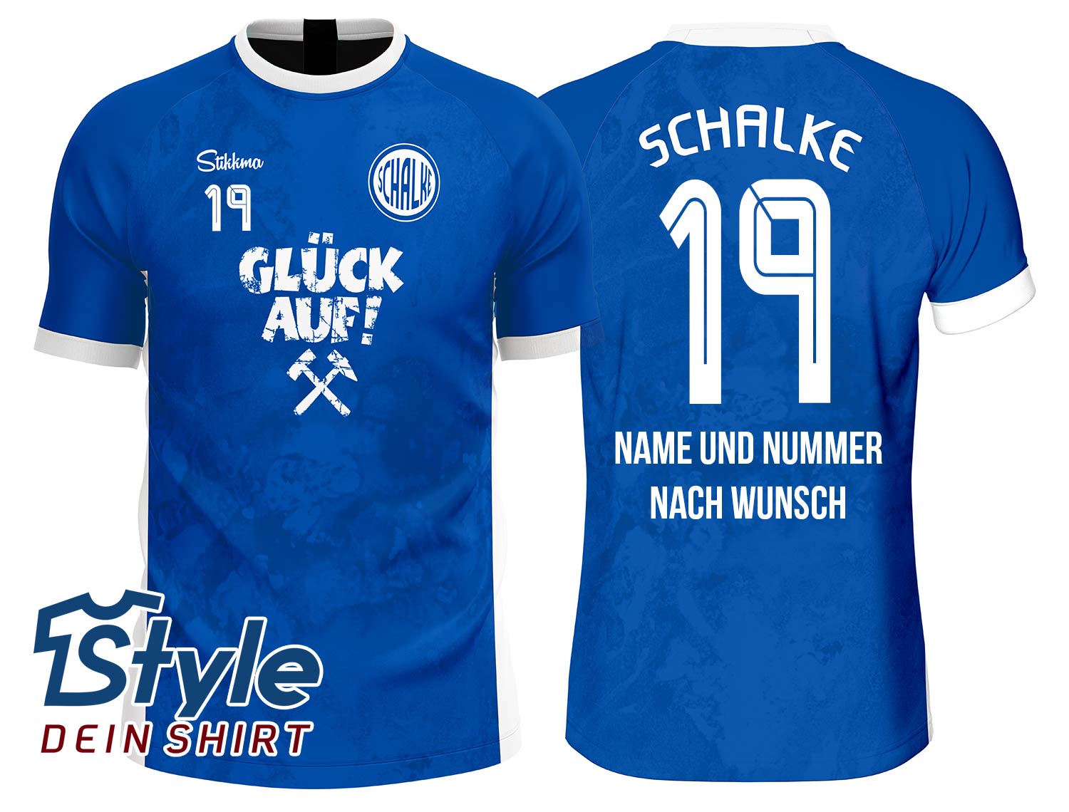 Schalke Fan-Trikot inkl. Name und Nummer (Druck)