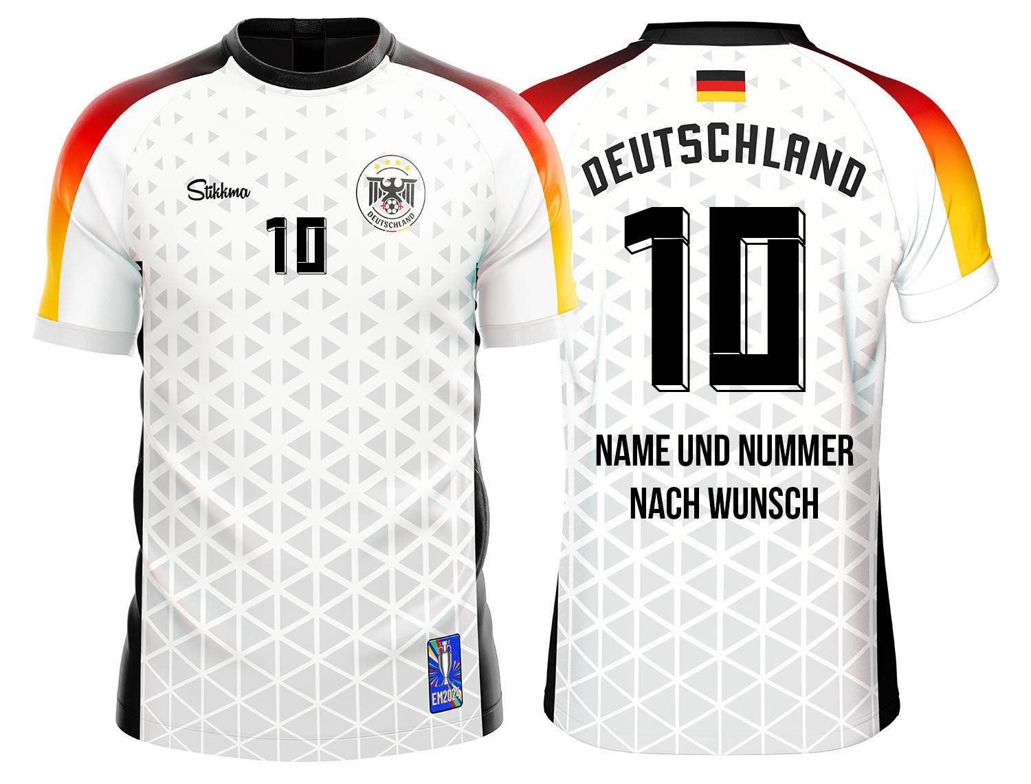 Deutschland Home Fan-Trikot EM2024 inkl. Name und Nummer (Druck) - Stikkma