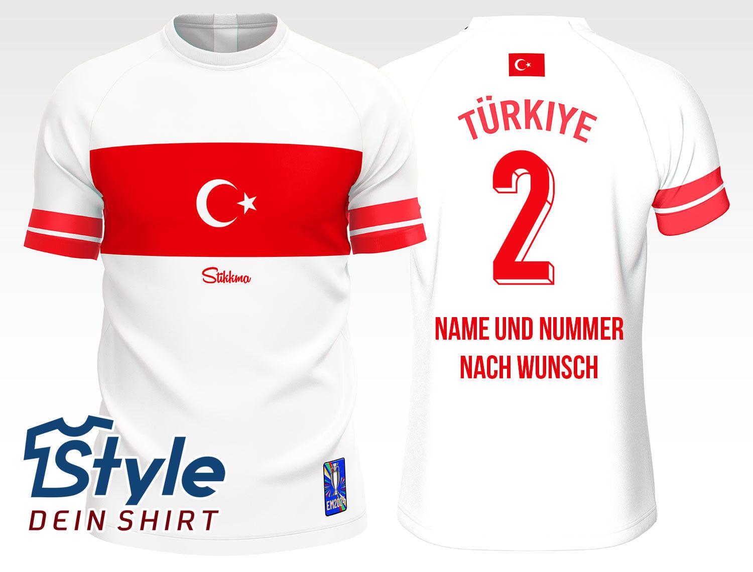 Türkei Fan-Trikot EM2024 inkl. Name und Nummer (Druck)