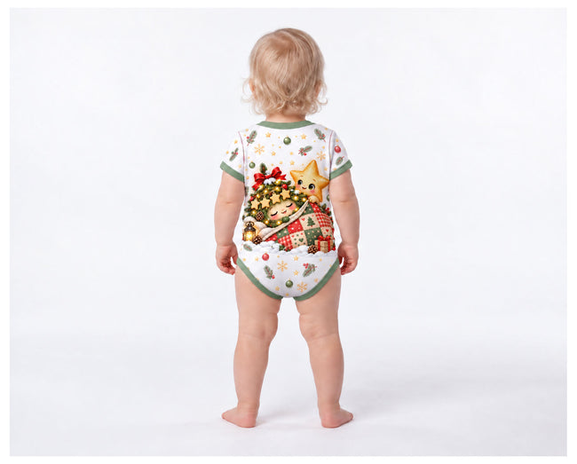 Tannenbaum-Freunde Weihnachts Baby Body inkl. Name (Druck)