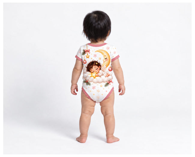 Sternchen-Engel Weihnachts Baby Body inkl. Name (Druck)