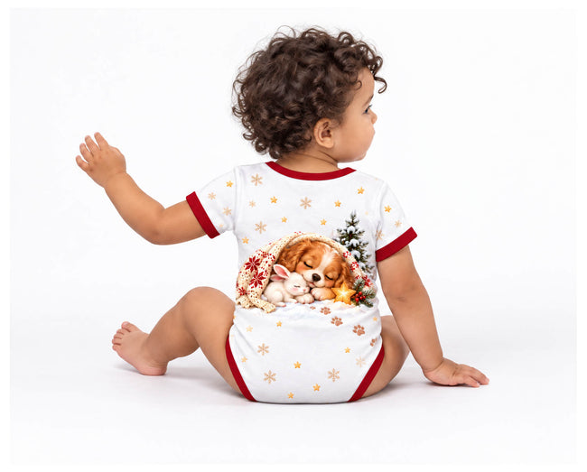 Ein Stern für kleine Pfoten Weihnachts Baby Body inkl. Name (Druck)