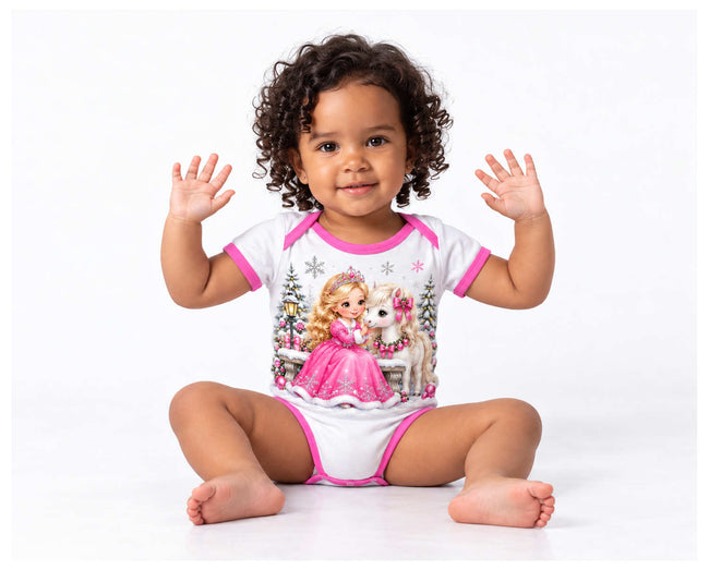Rosenprinzessin im Lichtergarten Weihnachts Baby Body inkl. Name (Druck)