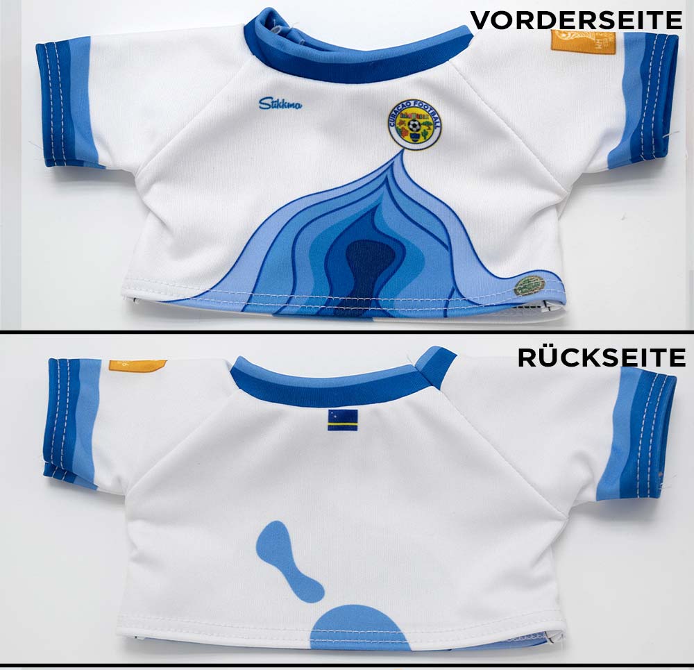 Curacao WM2026 Trikot für Kuscheltiere, div. Größen- inkl. kostenloser Personalisierung (Druck)