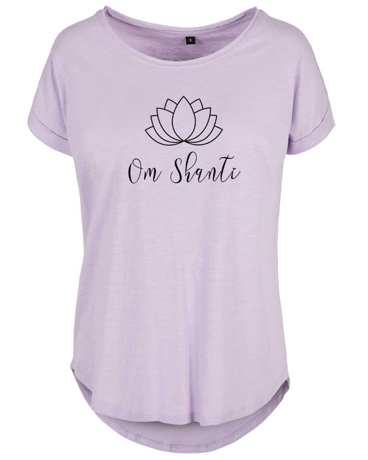Yoga Ladies Long Slub Tee "Om Shanti"