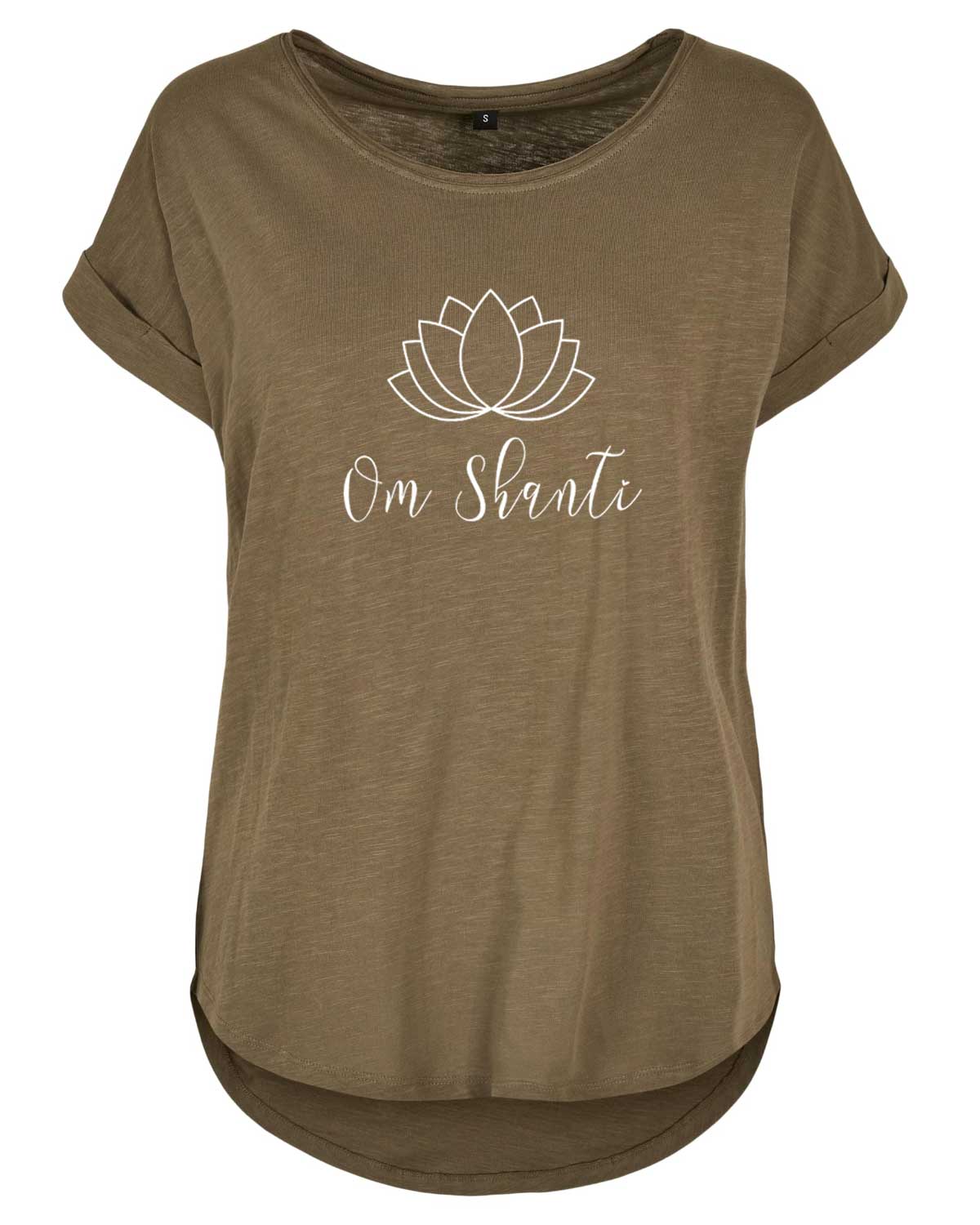 Yoga Ladies Long Slub Tee "Om Shanti"