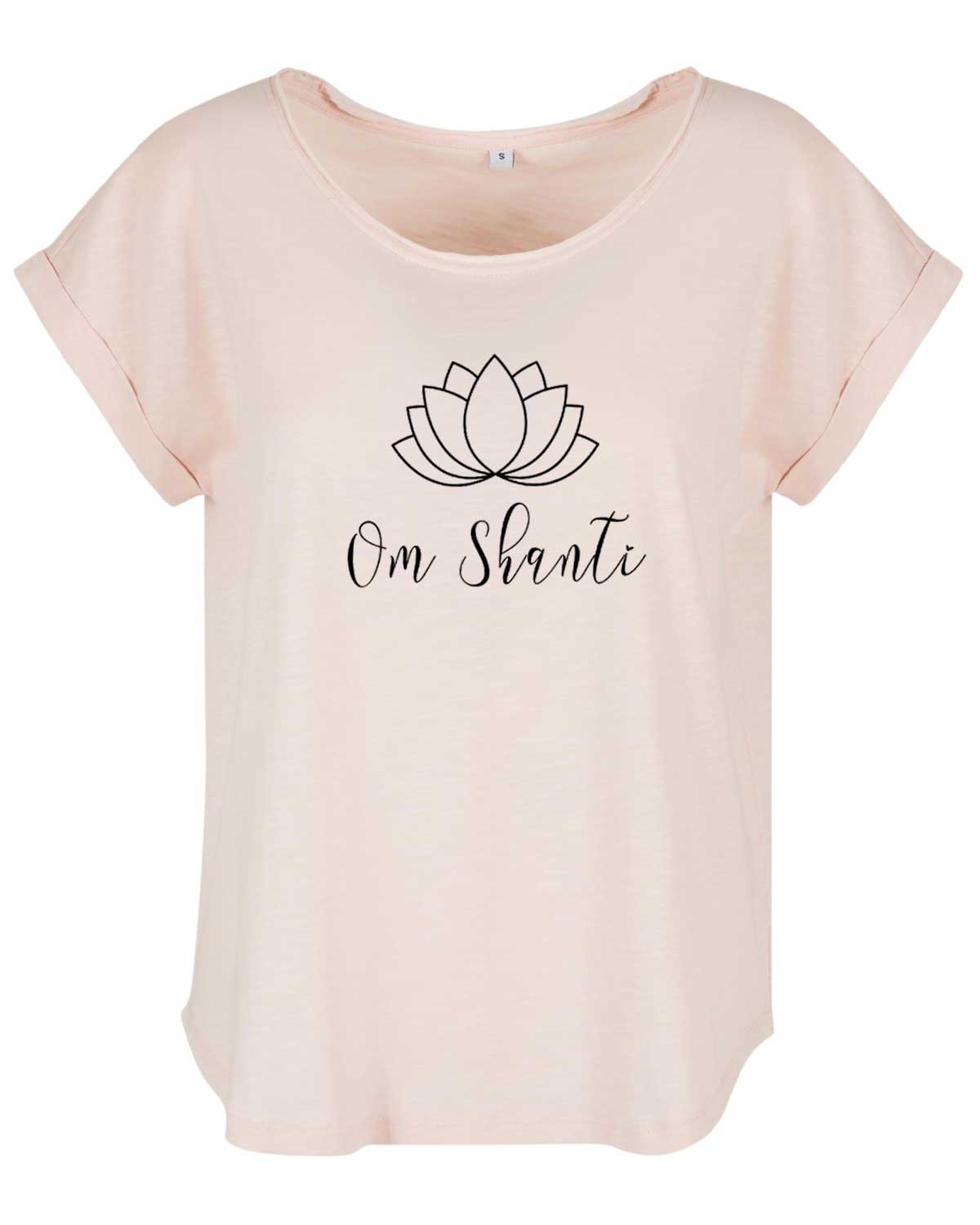 Yoga Ladies Long Slub Tee "Om Shanti"