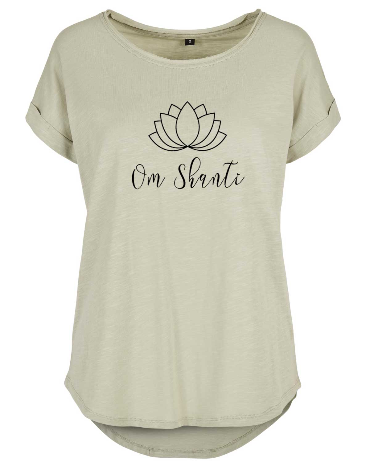 Yoga Ladies Long Slub Tee "Om Shanti"