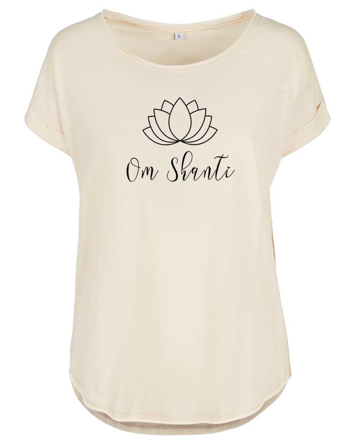 Yoga Ladies Long Slub Tee "Om Shanti"