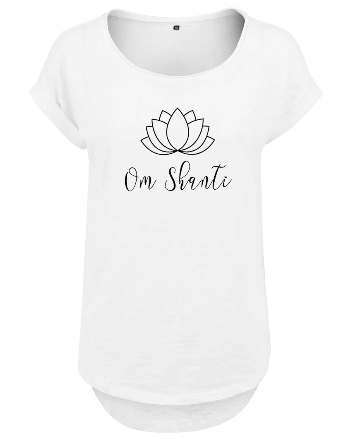 Yoga Ladies Long Slub Tee "Om Shanti"