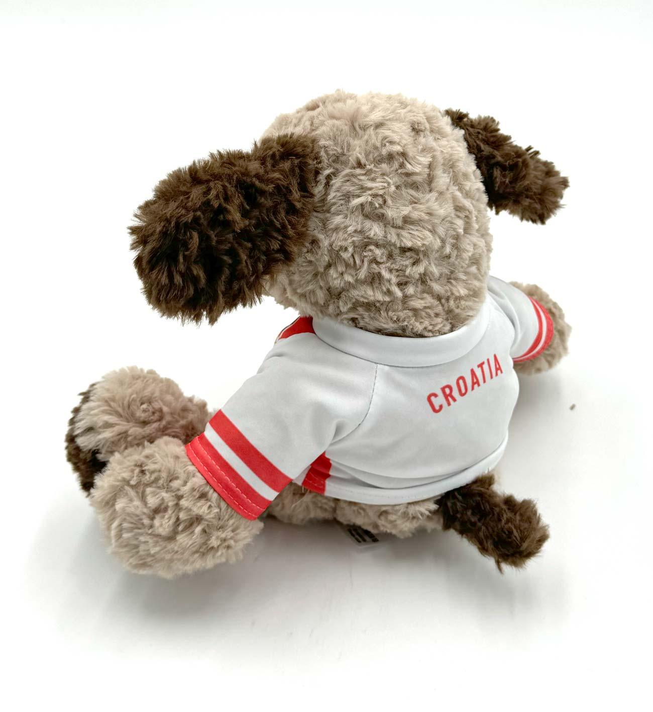 Kuscheltier personalisierbar mit Kroatien Trikot für die EM2024 inkl. kostenloser Personalisierung