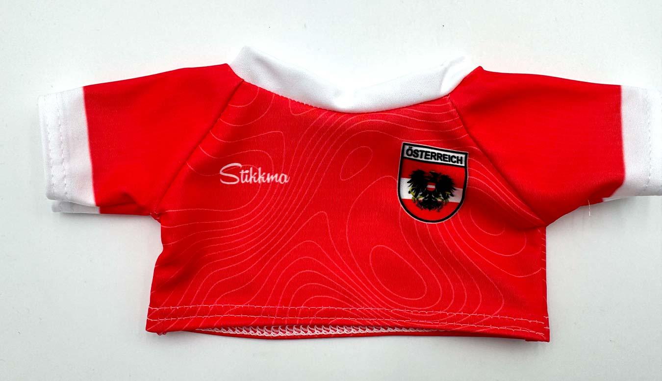 Österreich EM2024 Trikot für Kuscheltiere, div. Größen- inkl. kostenloser Personalisierung (Druck)