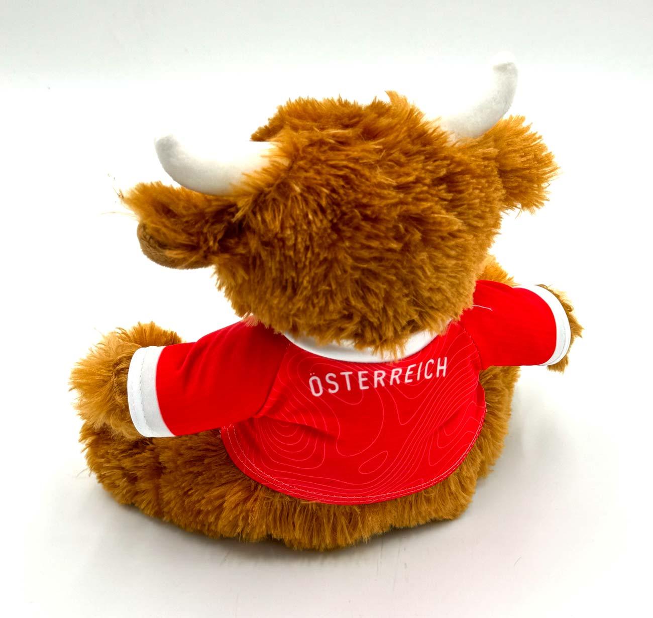 Kuscheltier personalisierbar mit Österreich Trikot für die EM2024 inkl. kostenloser Personalisierung