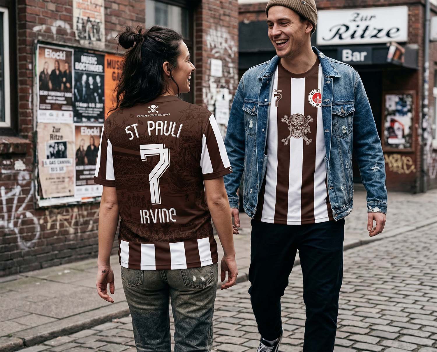 St.Pauli Fan-Trikot "Kiezkicker entern das Revier" inkl. Name und Nummer (Druck)