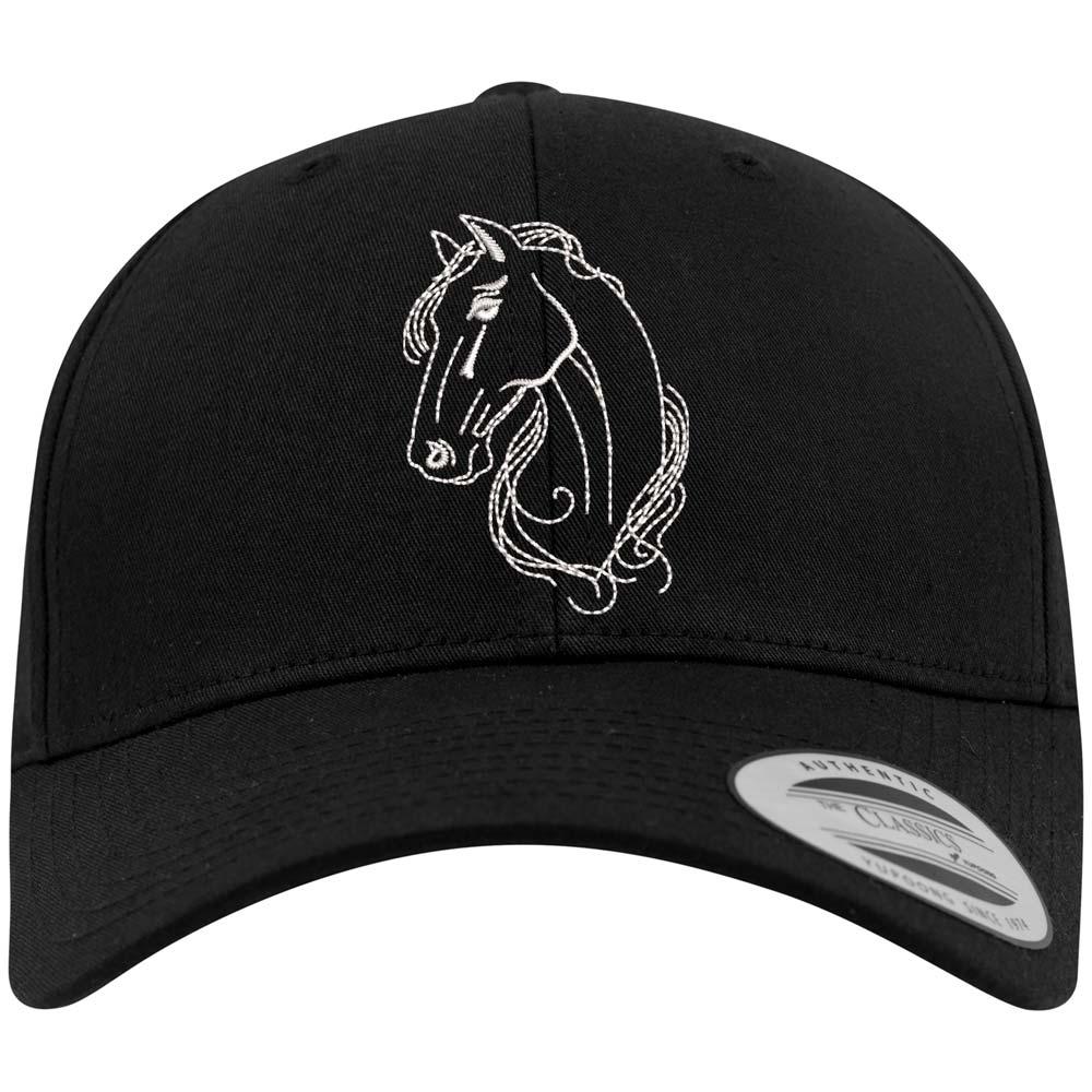 Flexfit-7706-schwarz-pferdekopf