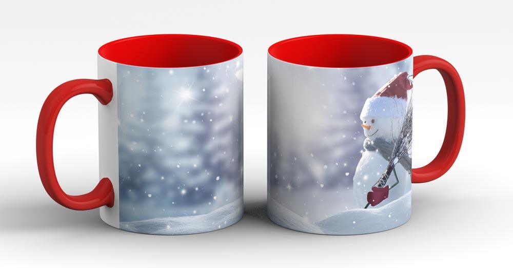 Tasse-Schneemann-rot