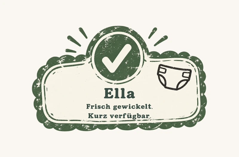 Ella im grünen Frischestempel
