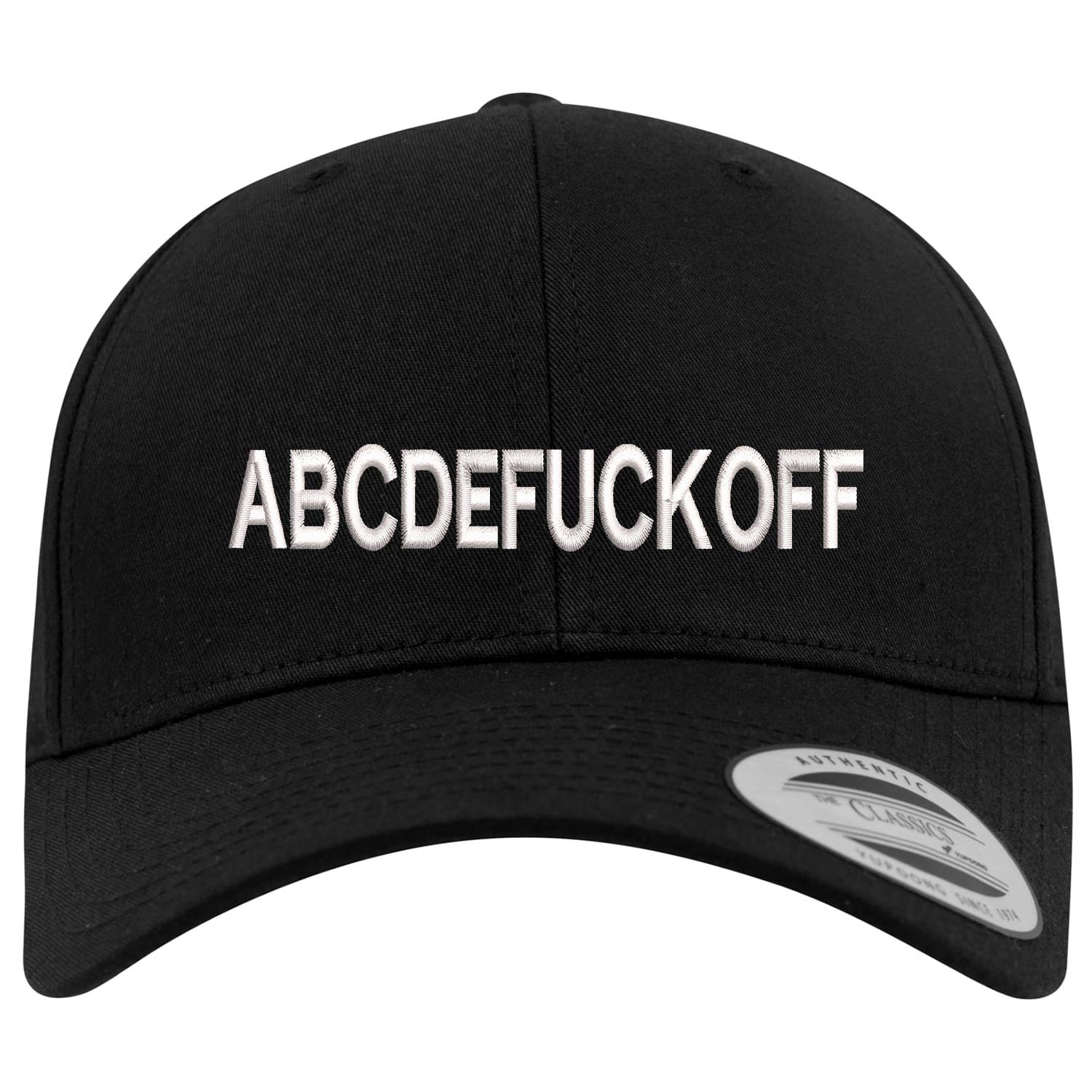 Curved Classic Snapback Cap ABCDEFUCKOFF