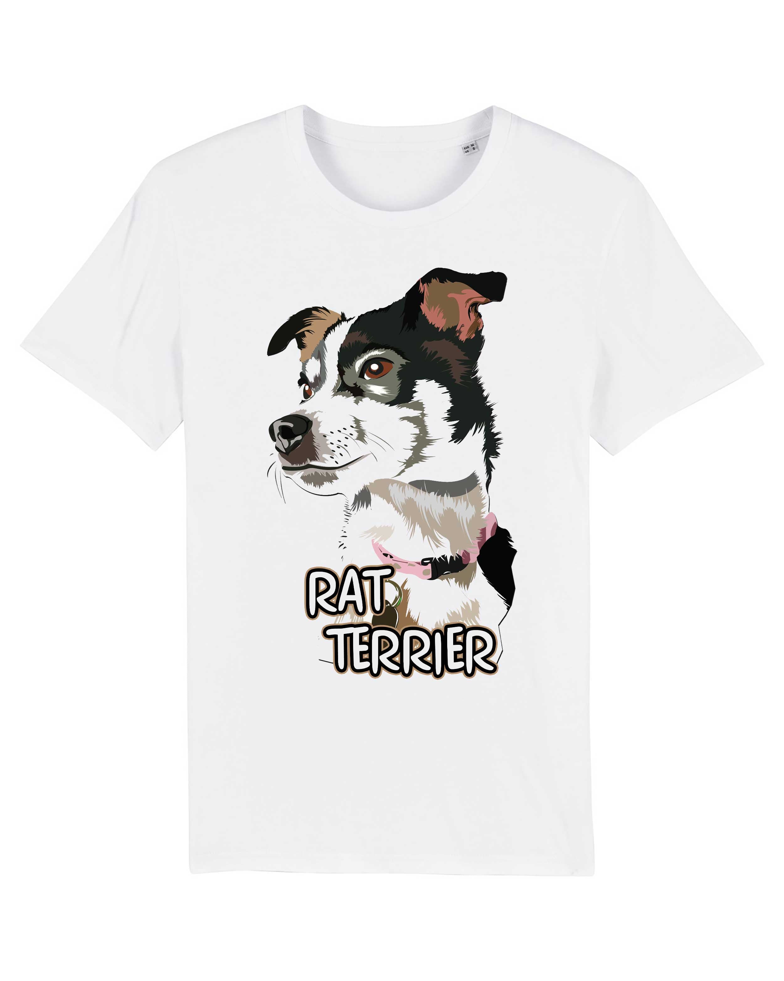T-Shirt Rat Terrier, Bio-Baumwolle, Unisex, Damen, Kids