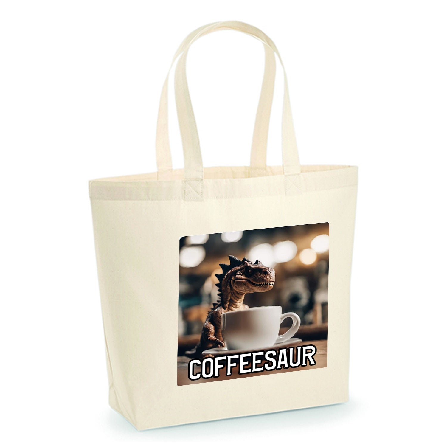 Baumwolltasche "Coffeesaur"