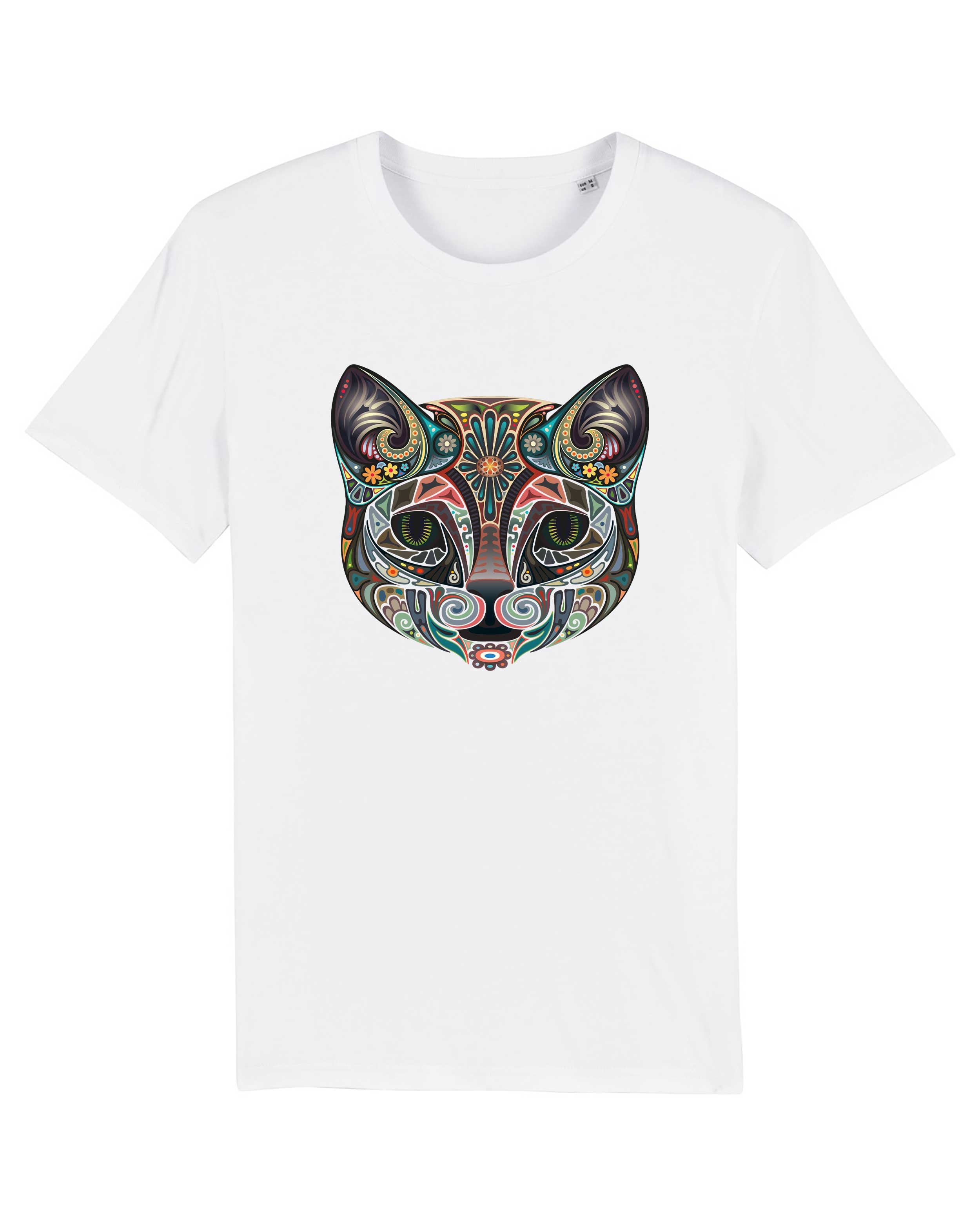 T-Shirt Katze Ornamente, Bio-Baumwolle, Unisex, Damen, Kids