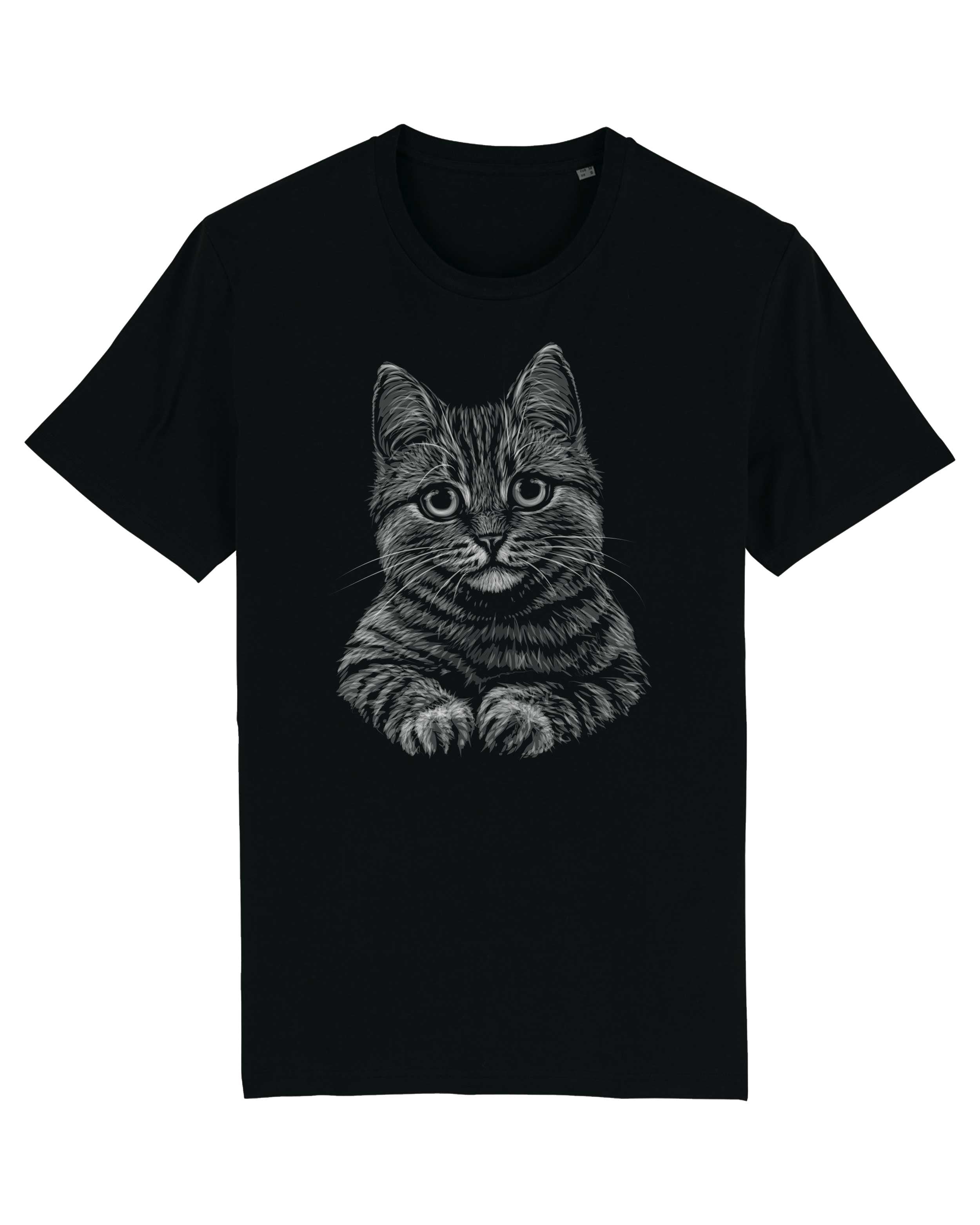 T-Shirt Katze, Bio-Baumwolle, Unisex, Damen, Kids