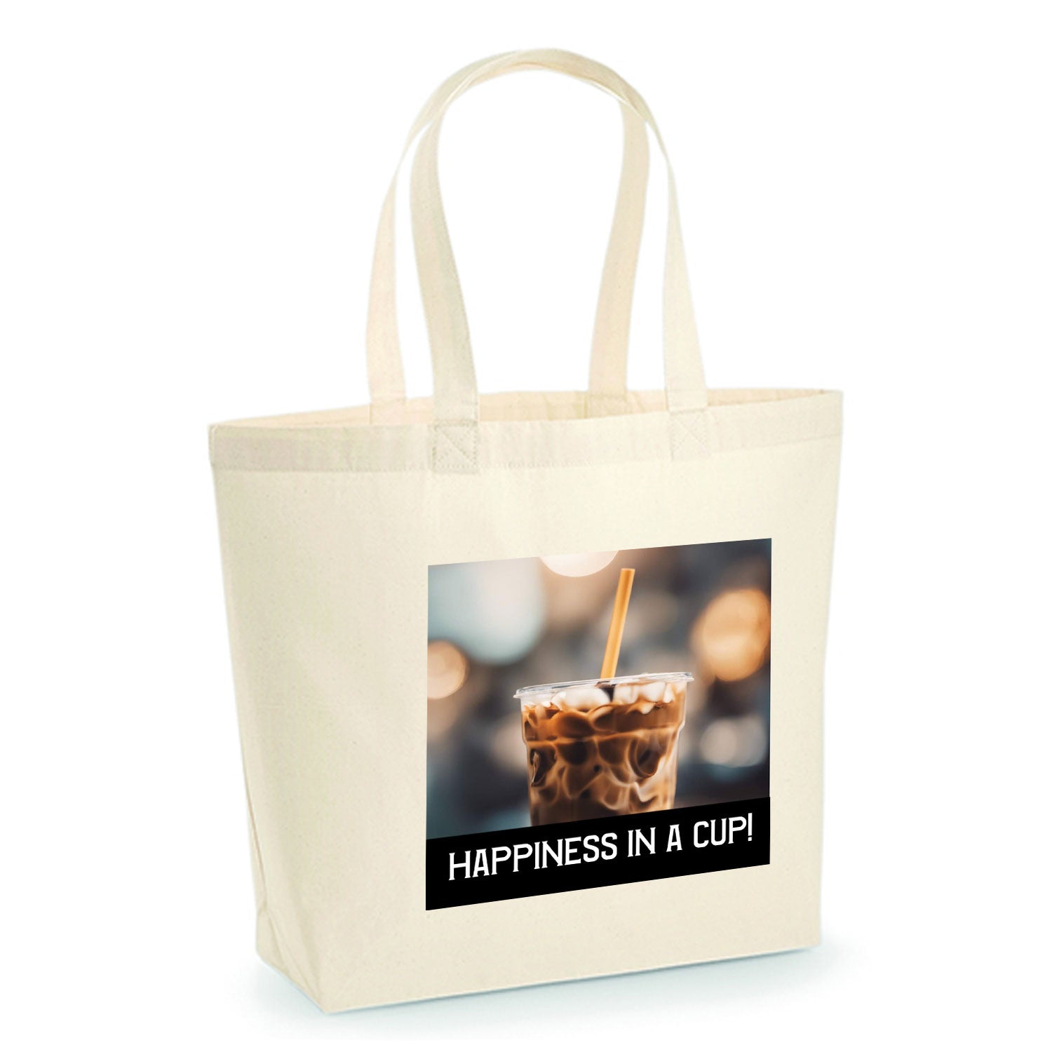 Baumwolltasche "Happyness in a Cup"