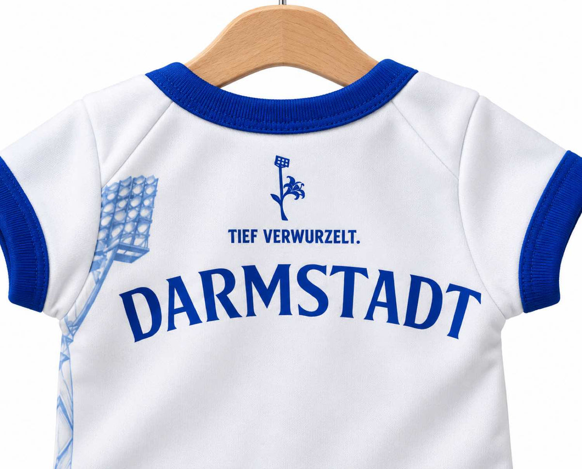 Darmstadt Baby Body 26/27 Auswärts inkl. Name und Nummer (Druck)