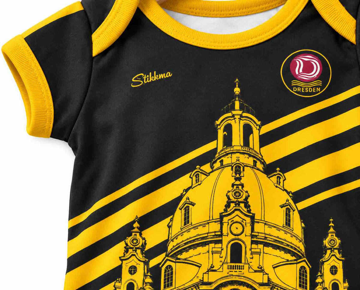 Dresden Baby Body 26/27 Auswärts inkl. Name und Nummer (Druck)