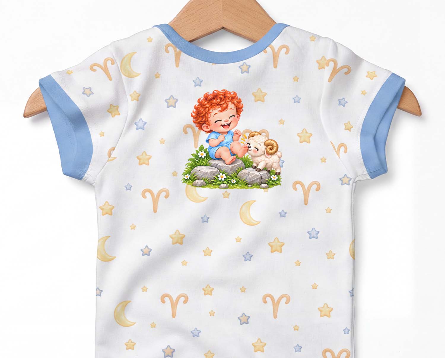 Sternzeichen Widder Baby Body inkl. Name (Druck)