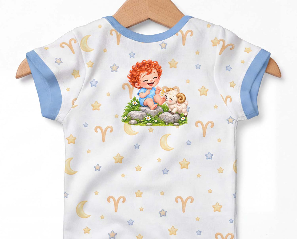 Sternzeichen Widder Baby Body inkl. Name (Druck)