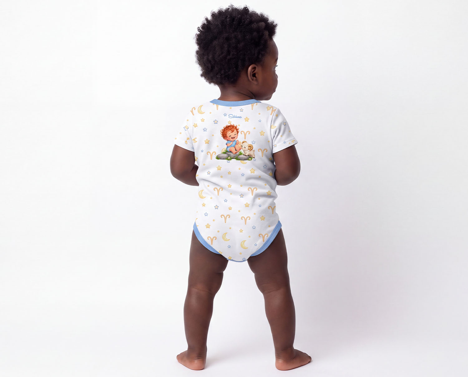 Sternzeichen Widder Baby Body inkl. Name (Druck)