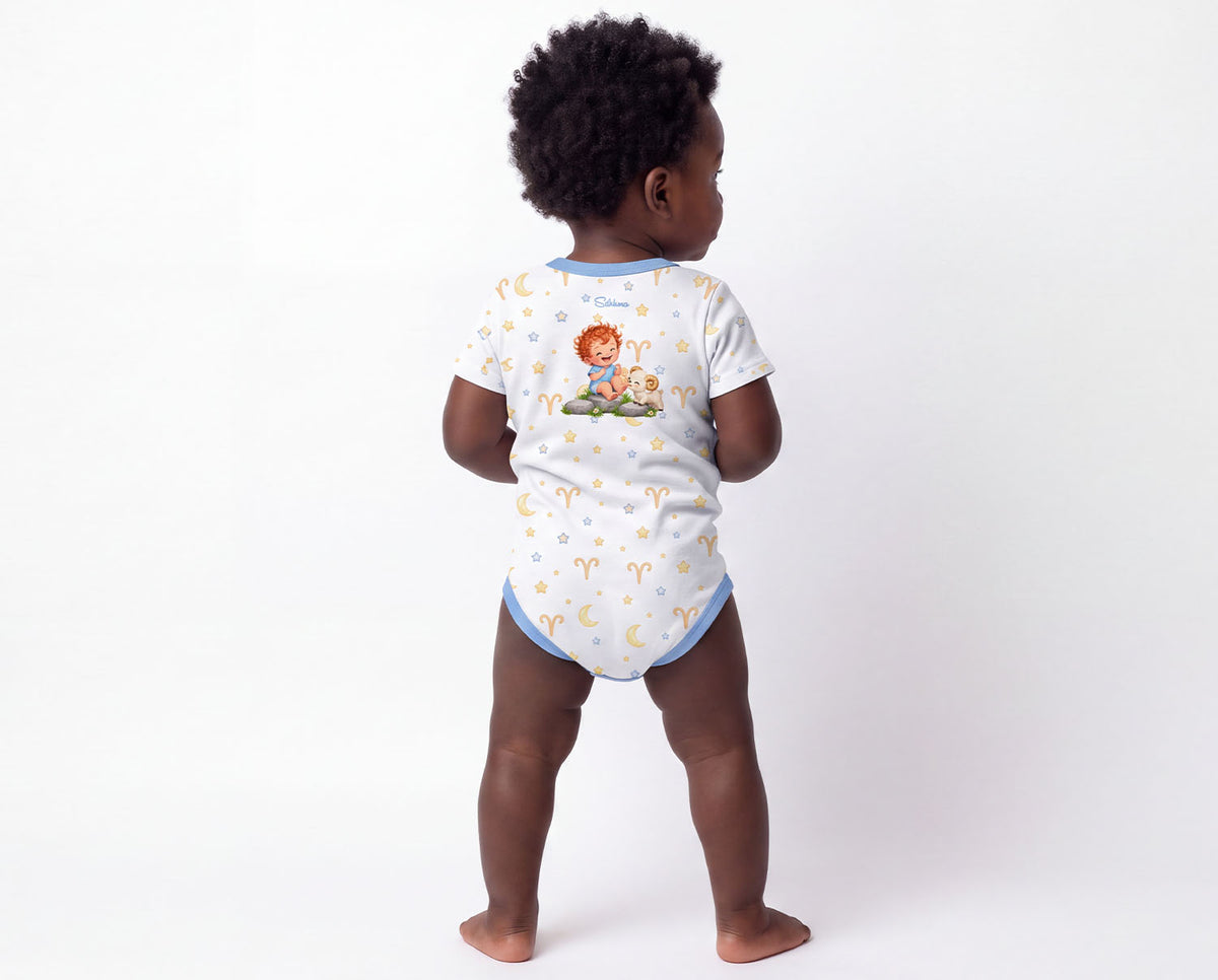 Sternzeichen Widder Baby Body inkl. Name (Druck)