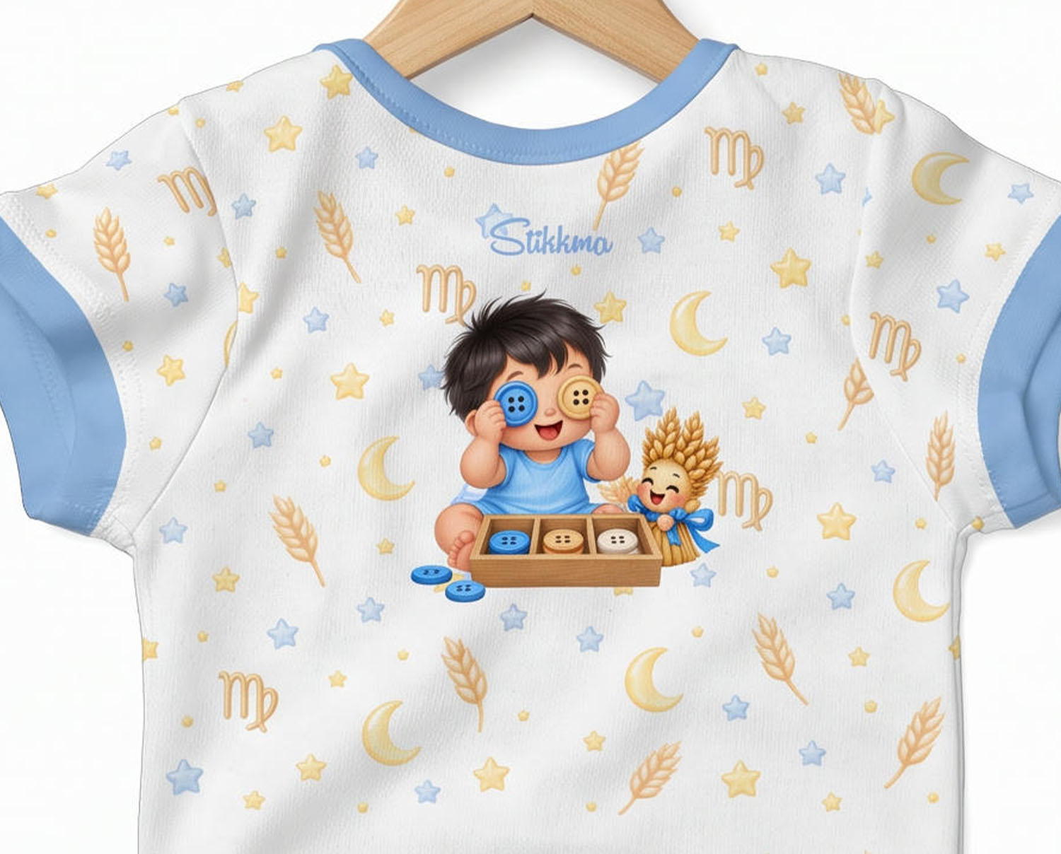 Sternzeichen Jungfrau Baby Body inkl. Name (Druck)