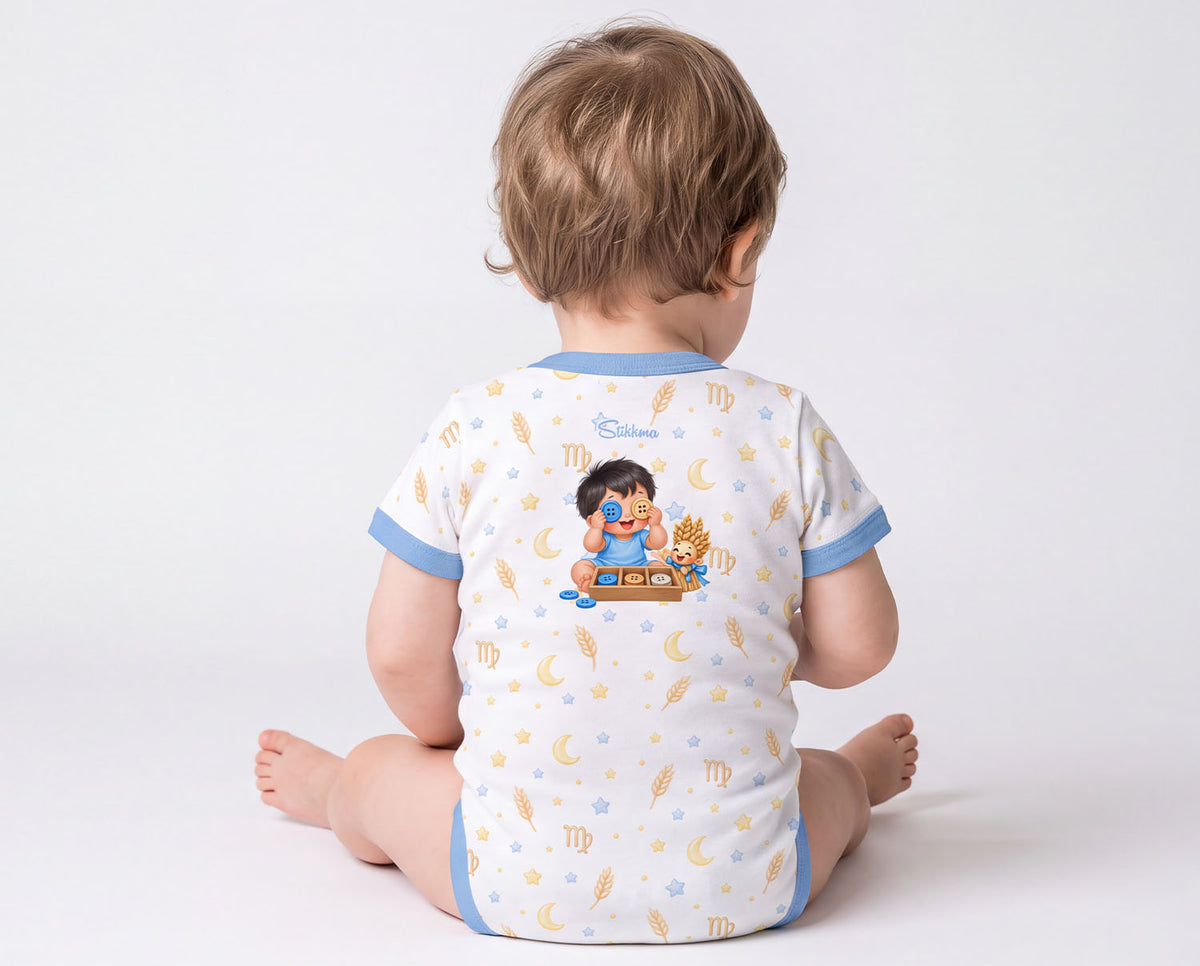 Sternzeichen Jungfrau Baby Body inkl. Name (Druck)