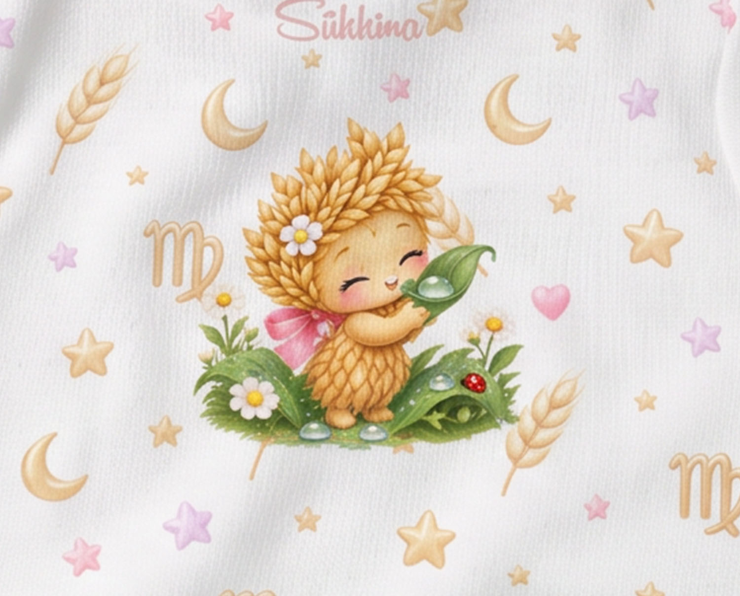 Sternzeichen Jungfrau Baby Body Mädchen inkl. Name (Druck)