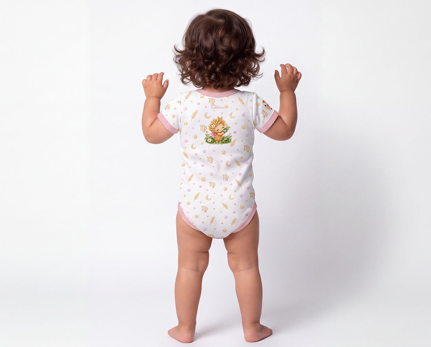 Sternzeichen Jungfrau Baby Body Mädchen inkl. Name (Druck)