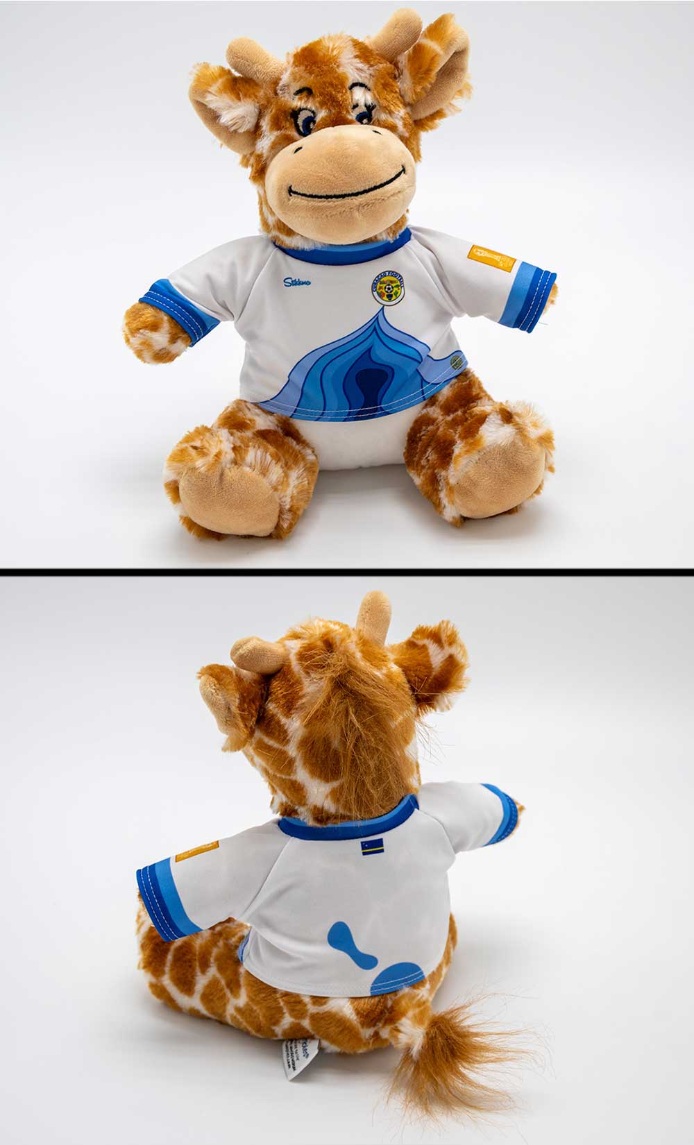 Kuscheltier personalisierbar mit Fan Trikot Curacao WM2026 inkl. kostenloser Personalisierung